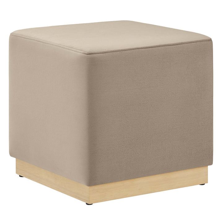 Tilden 17" Square Performance Velvet Pouf Ottoman