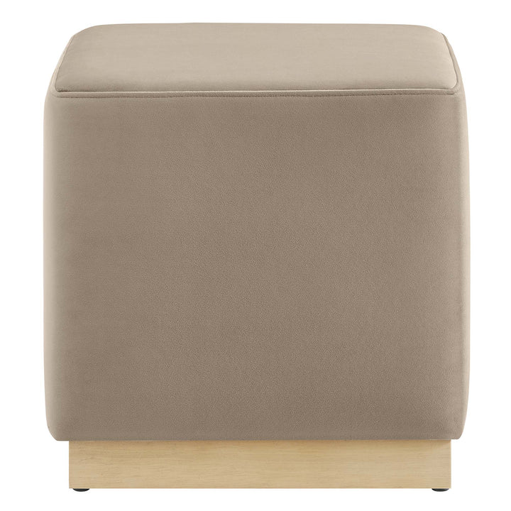 Tilden 17" Square Performance Velvet Pouf Ottoman