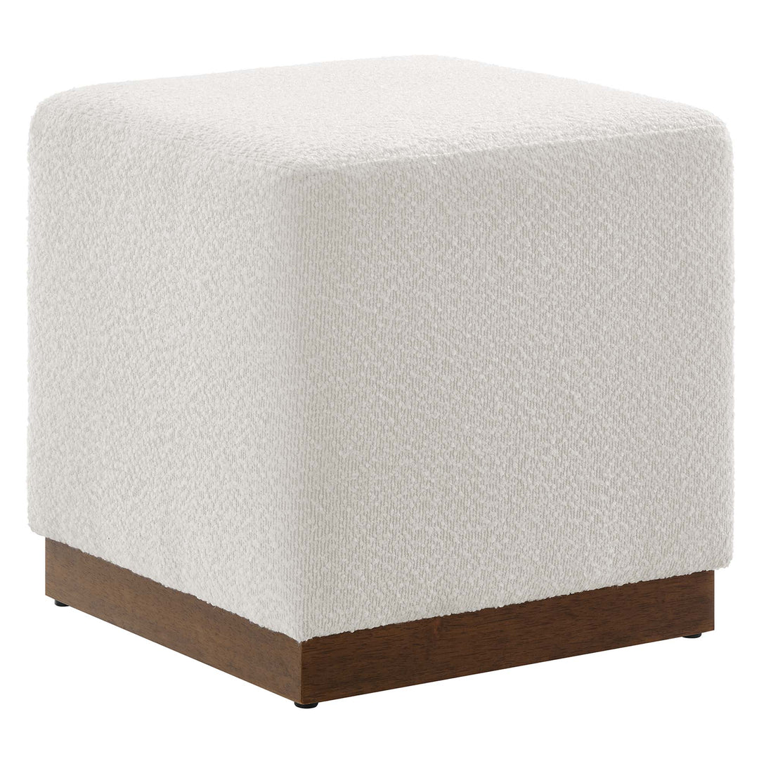 Tilden 17" Square Boucle Stool Ottoman