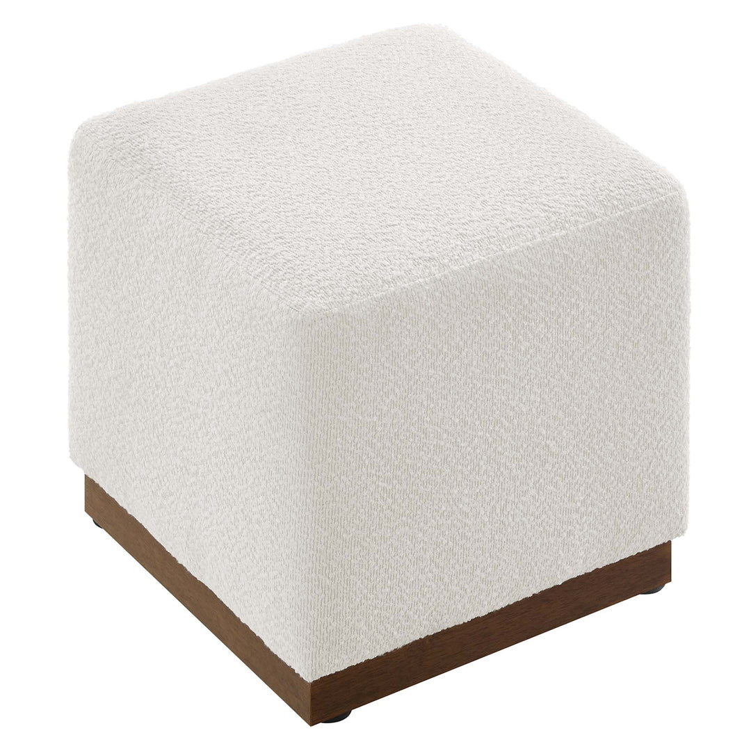 Tilden 17" Square Boucle Stool Ottoman