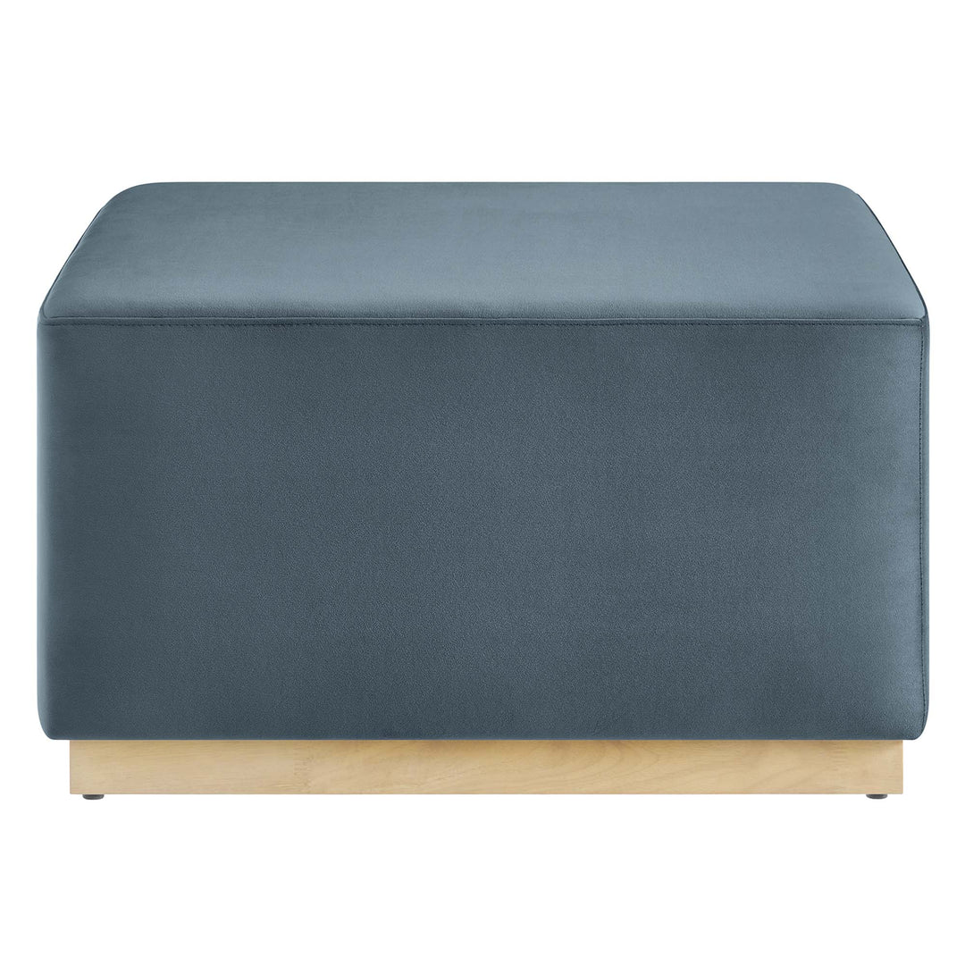 Tilden Luxe 28" Square Performance Velvet Upholstered Ottoman