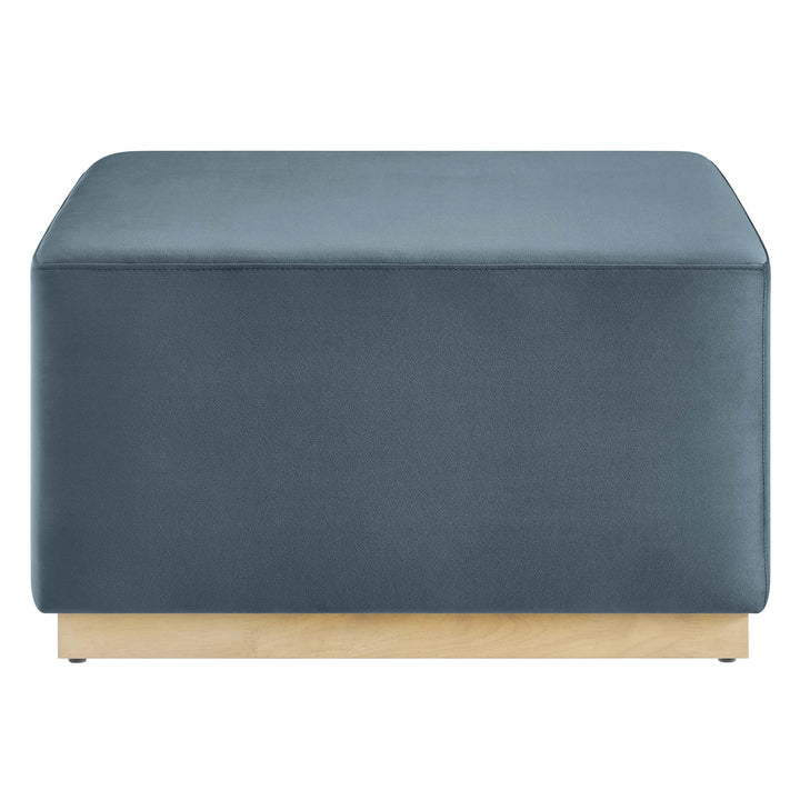 Tilden Luxe 28" Square Performance Velvet Upholstered Ottoman