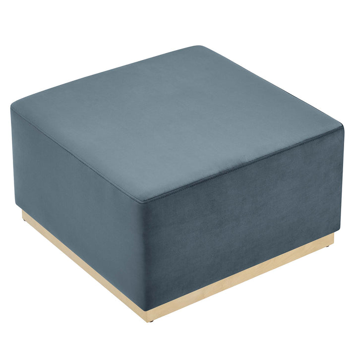 Tilden Luxe 28" Square Performance Velvet Upholstered Ottoman