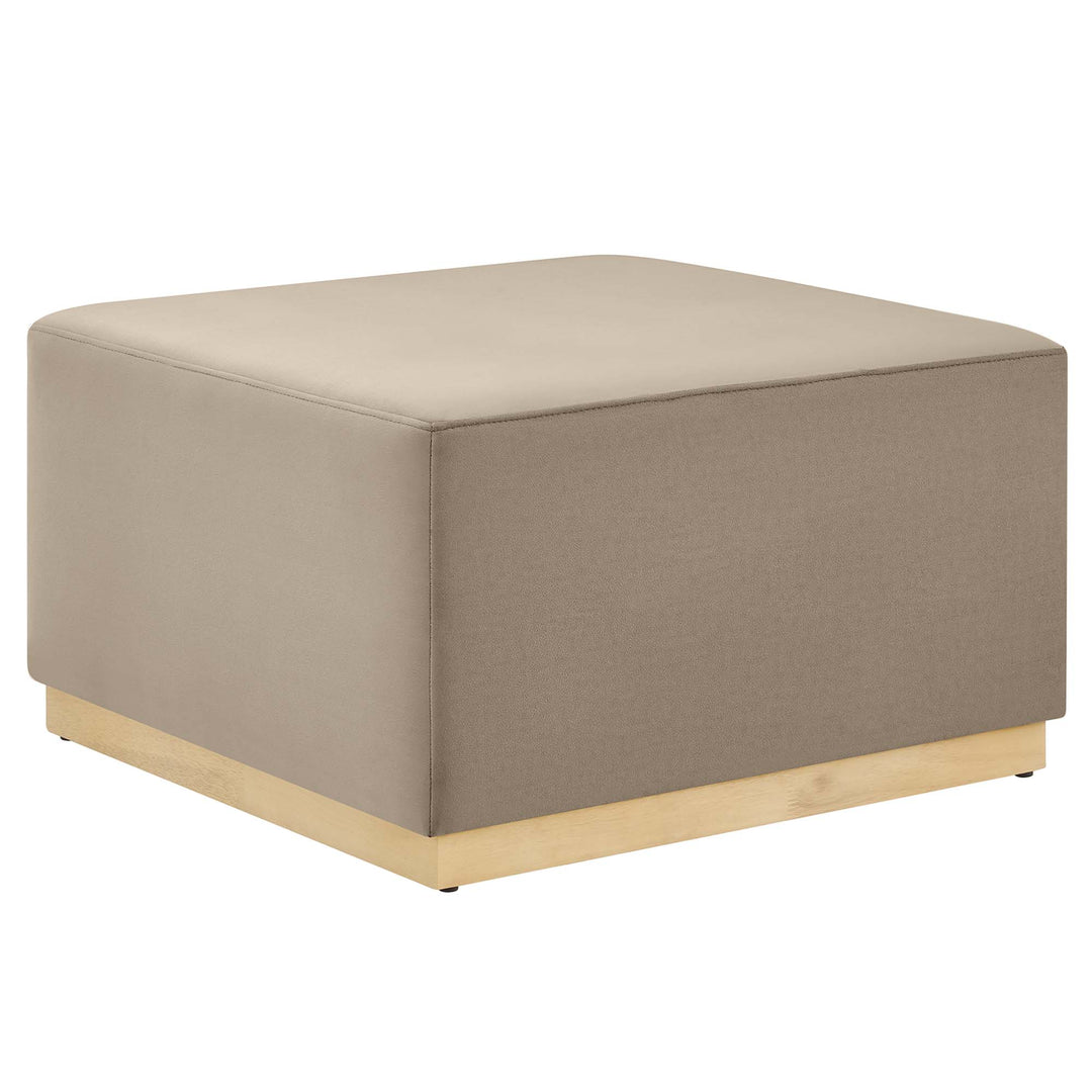 Tilden Luxe 28" Square Performance Velvet Upholstered Ottoman