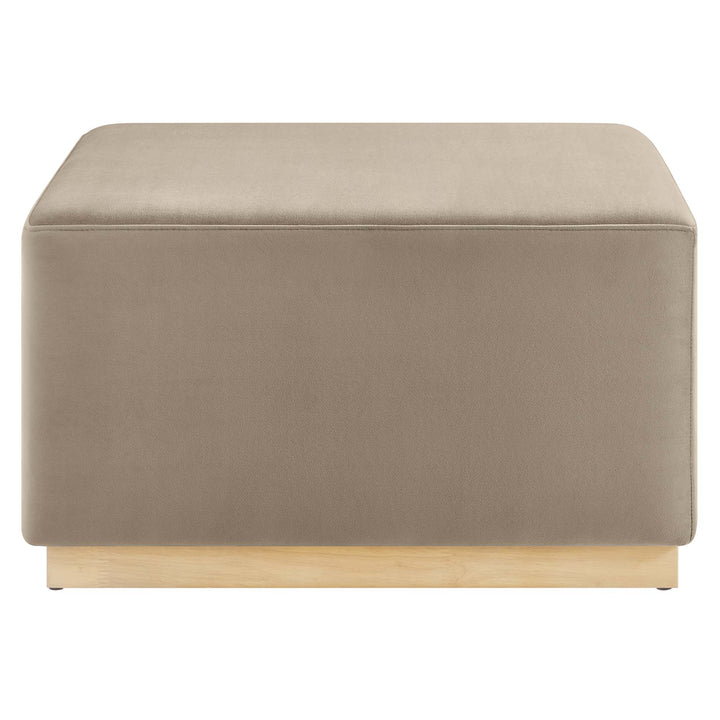 Tilden Luxe 28" Square Performance Velvet Upholstered Ottoman