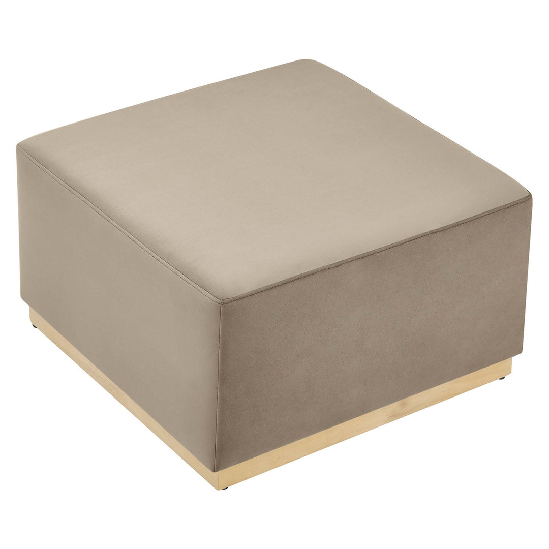 Tilden Luxe 28" Square Performance Velvet Upholstered Ottoman