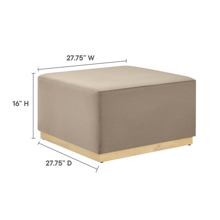 Tilden Luxe 28" Square Performance Velvet Upholstered Ottoman