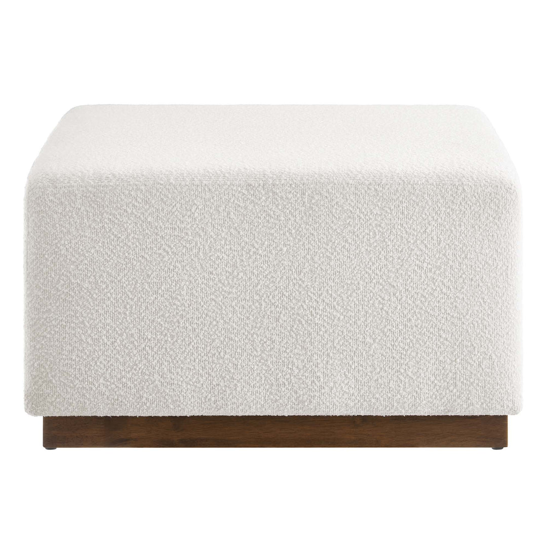 Torrance Luxe 28" Square Boucle Upholstered Ottoman