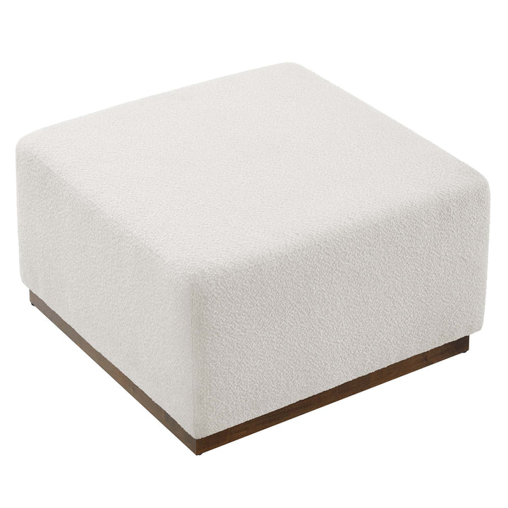 Torrance Luxe 28" Square Boucle Upholstered Ottoman