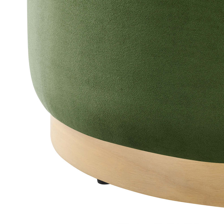 Tilly Luxe 23" Round Plush Velvet Ottoman