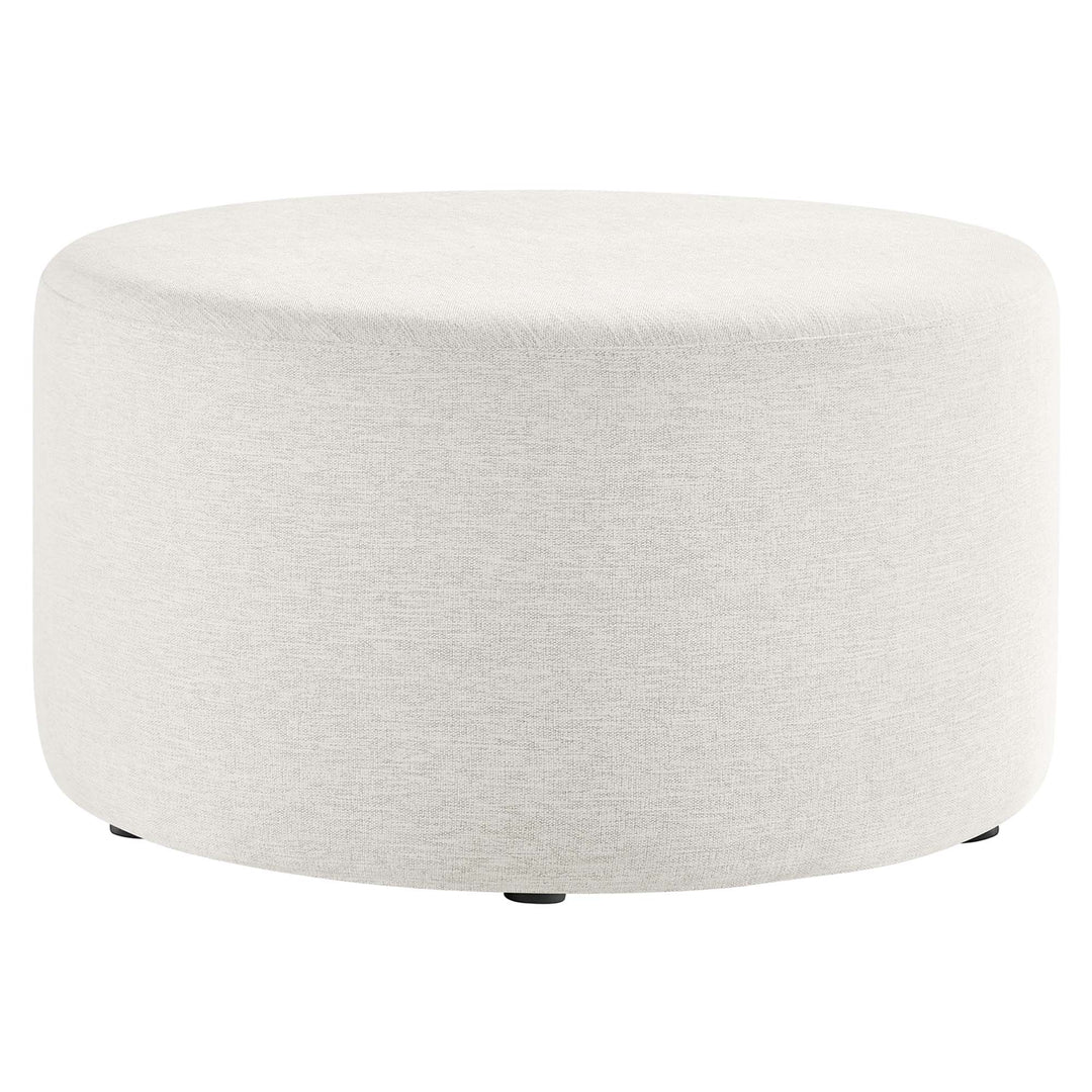 Jake 29" Round Upholstered Ottoman - Blue