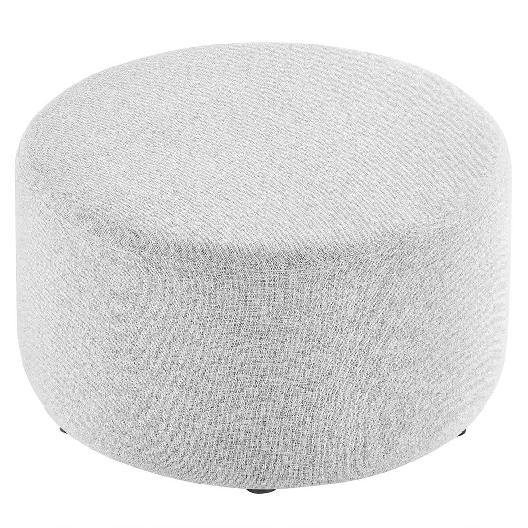 Jake 29" Round Upholstered Ottoman - Blue