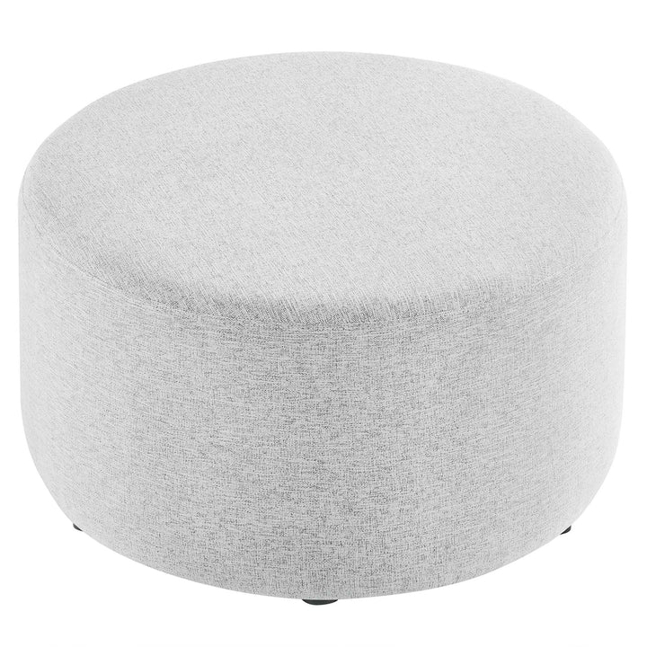 Jake 29" Round Upholstered Ottoman - Blue