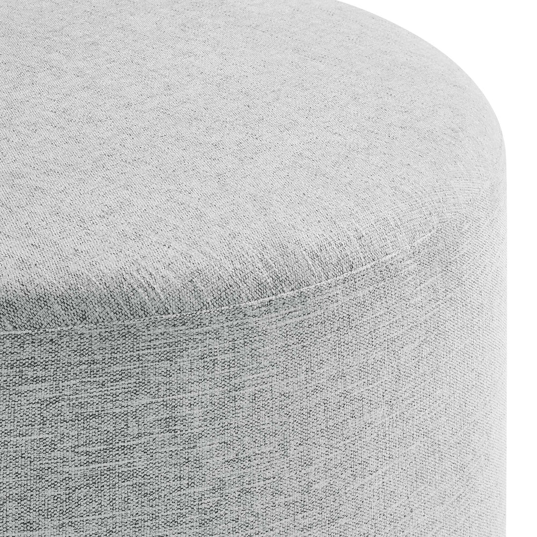 Jake 29" Round Upholstered Ottoman - Blue