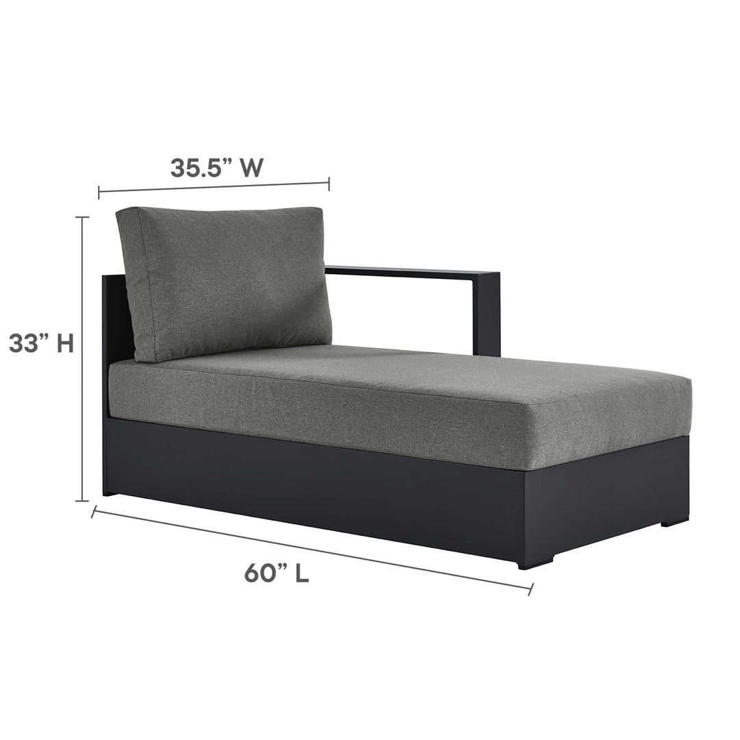 Tahoe 2-Piece Outdoor Patio Powder-Coated Aluminum Right-Facing Chaise Lounge Sofa Set