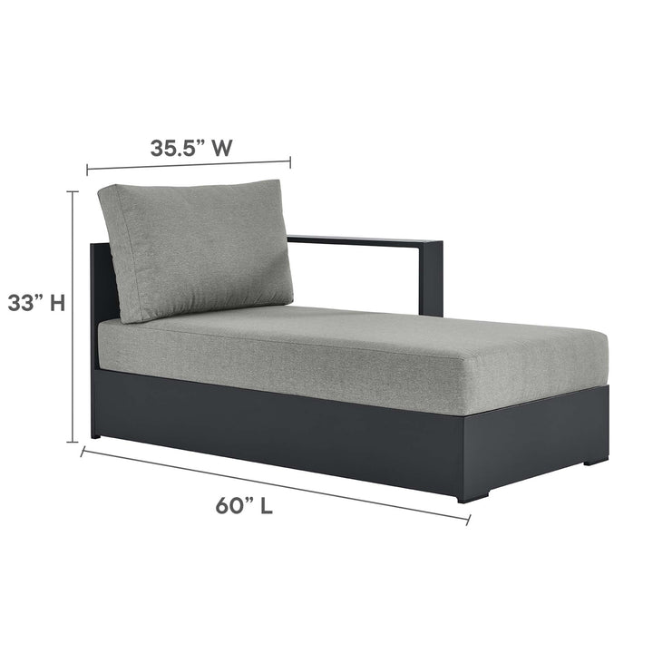 Tahoe 2-Piece Outdoor Patio Powder-Coated Aluminum Right-Facing Chaise Lounge Sofa Set