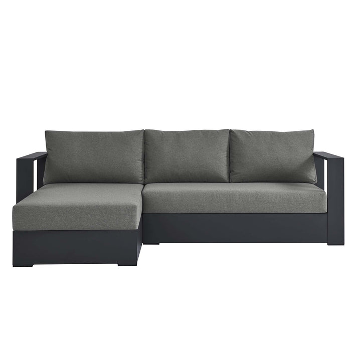 Tahoe 2-Piece Outdoor Patio Powder-Coated Aluminum Left-Facing Chaise Lounge Sofa Set