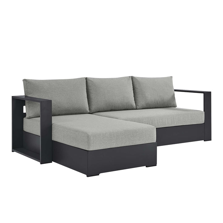 Tahoe 2-Piece Outdoor Patio Powder-Coated Aluminum Left-Facing Chaise Lounge Sofa Set