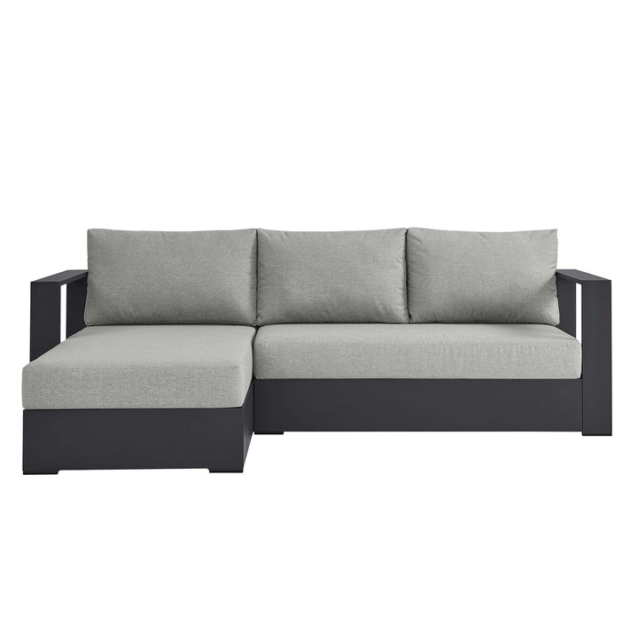 Tahoe 2-Piece Outdoor Patio Powder-Coated Aluminum Left-Facing Chaise Lounge Sofa Set