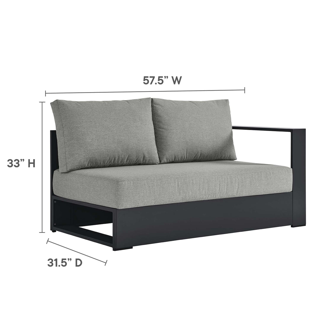 Tahoe 2-Piece Outdoor Patio Powder-Coated Aluminum Left-Facing Chaise Lounge Sofa Set