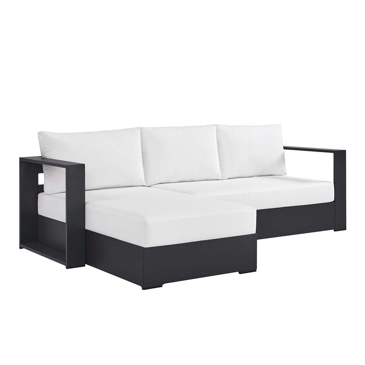 Tahoe 2-Piece Outdoor Patio Powder-Coated Aluminum Left-Facing Chaise Lounge Sofa Set