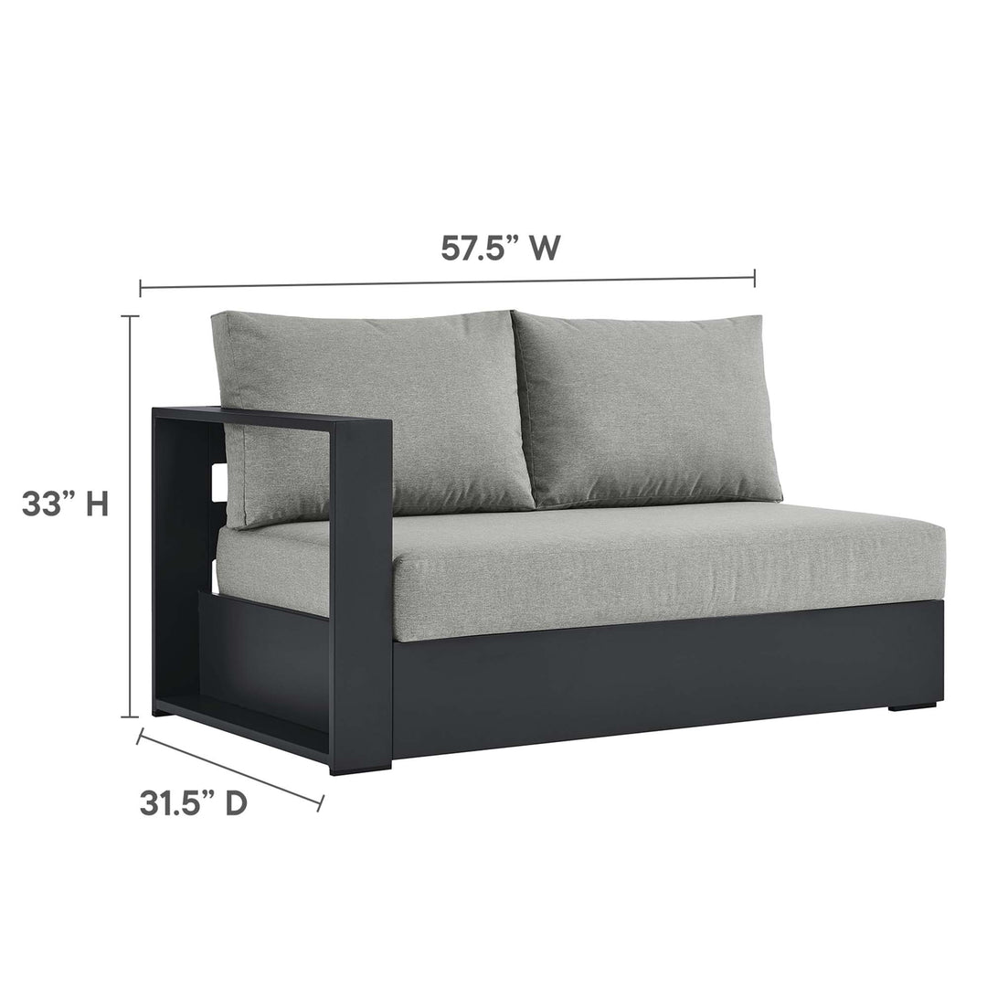 Tahoe 3-Piece Outdoor Patio Powder-Coated Aluminum Right-Facing Chaise Sofa Sectional Set