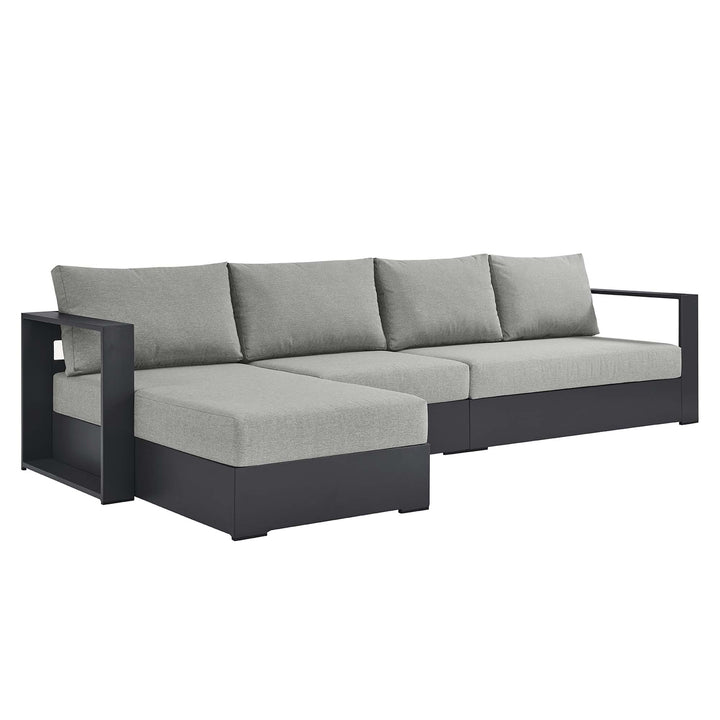 Tahoe 3-Piece Outdoor Patio Powder-Coated Aluminum Left-Facing Chaise Sofa Collection