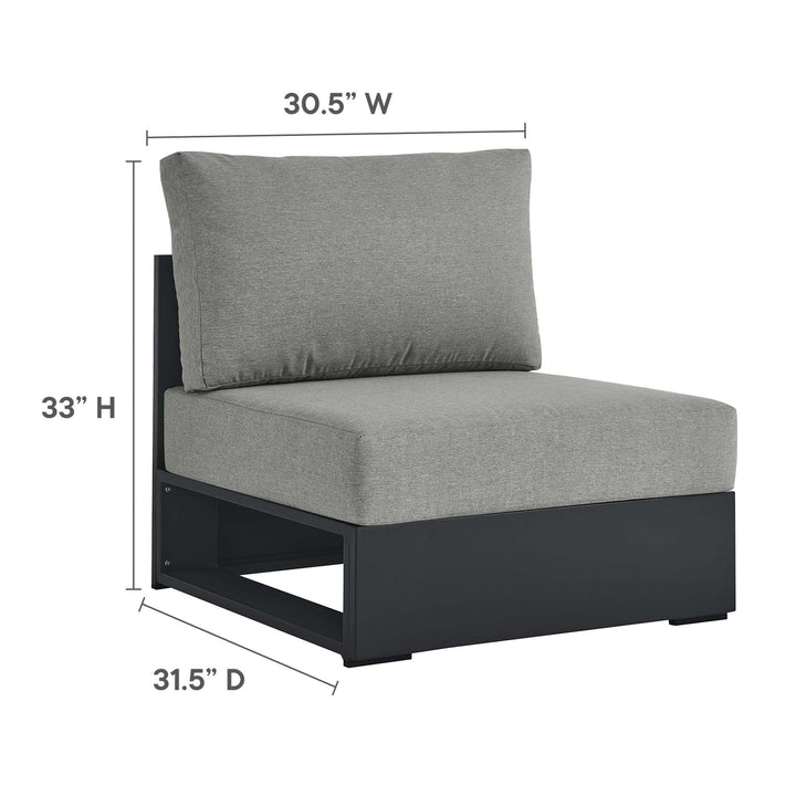 Tahoe 3-Piece Outdoor Patio Powder-Coated Aluminum Left-Facing Chaise Sofa Collection