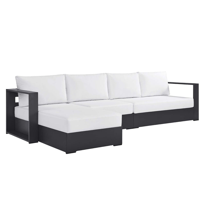 Tahoe 3-Piece Outdoor Patio Powder-Coated Aluminum Left-Facing Chaise Sofa Collection