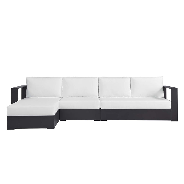 Tahoe 3-Piece Outdoor Patio Powder-Coated Aluminum Left-Facing Chaise Sofa Collection