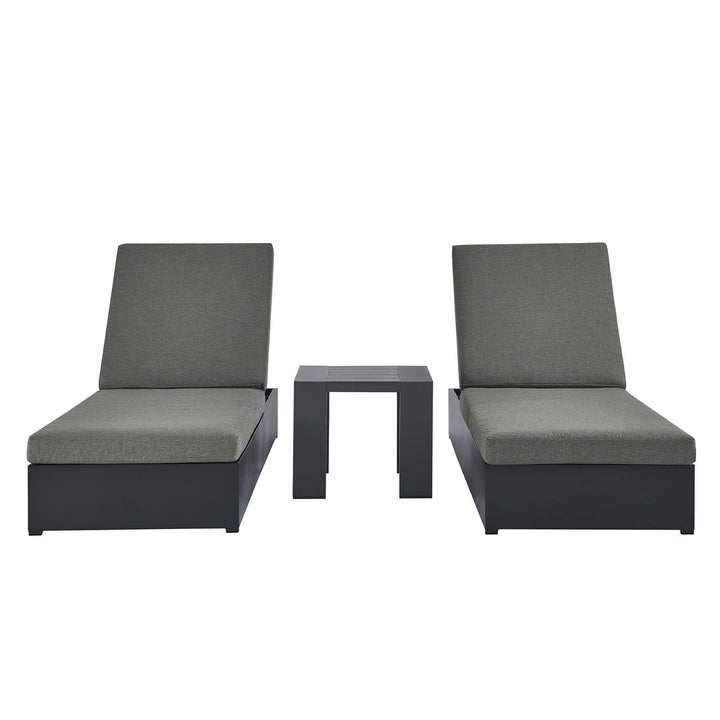 Tahoe 3-Piece Outdoor Patio Powder-Coated Aluminum Chill Lounge Set