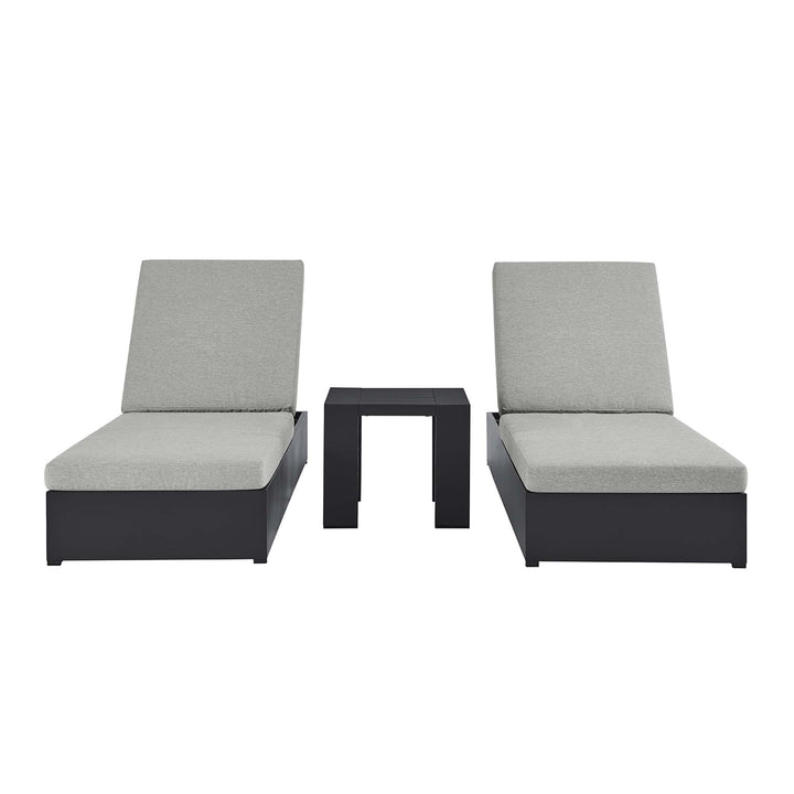 Tahoe 3-Piece Outdoor Patio Powder-Coated Aluminum Chill Lounge Set