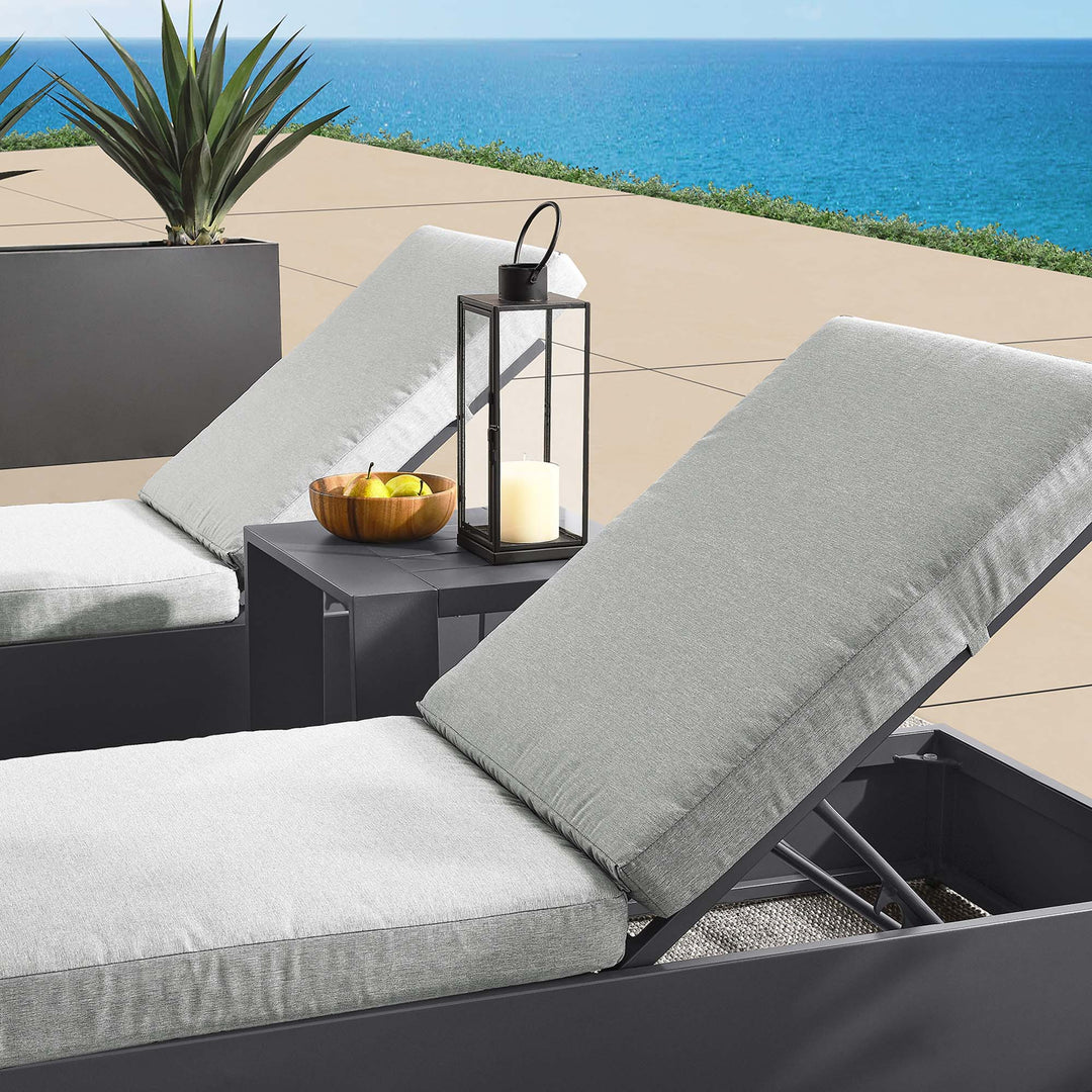 Tahoe 3-Piece Outdoor Patio Powder-Coated Aluminum Chill Lounge Set