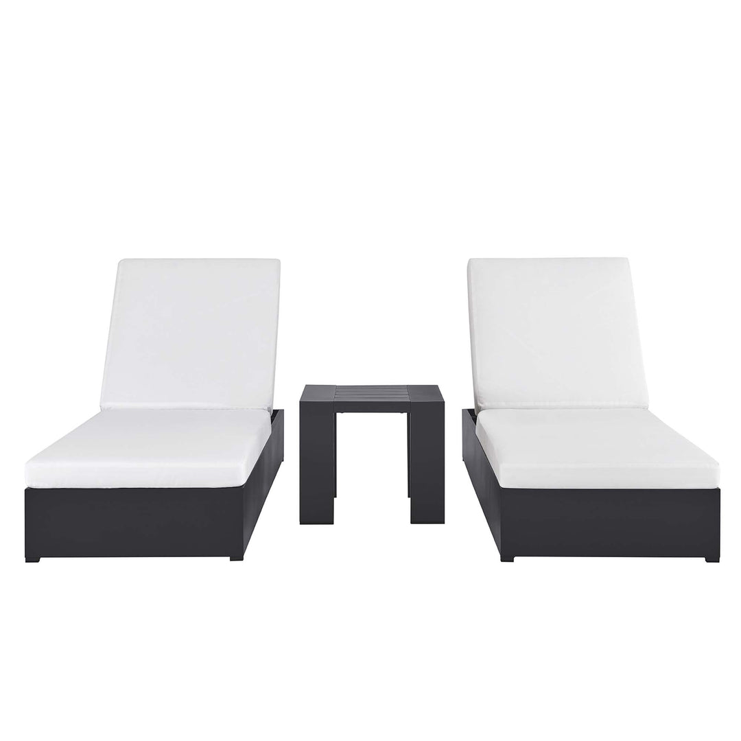 Tahoe 3-Piece Outdoor Patio Powder-Coated Aluminum Chill Lounge Set