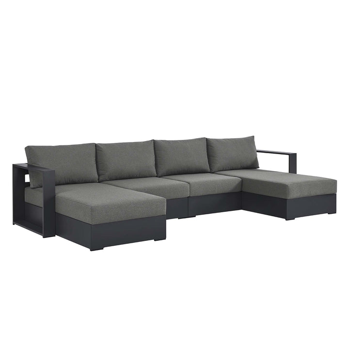 Tahoe 4-Piece Outdoor Patio Powder-Coated Aluminum Seating Sofa Set