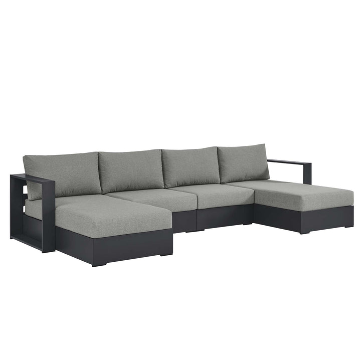 Tahoe 4-Piece Outdoor Patio Powder-Coated Aluminum Seating Sofa Set