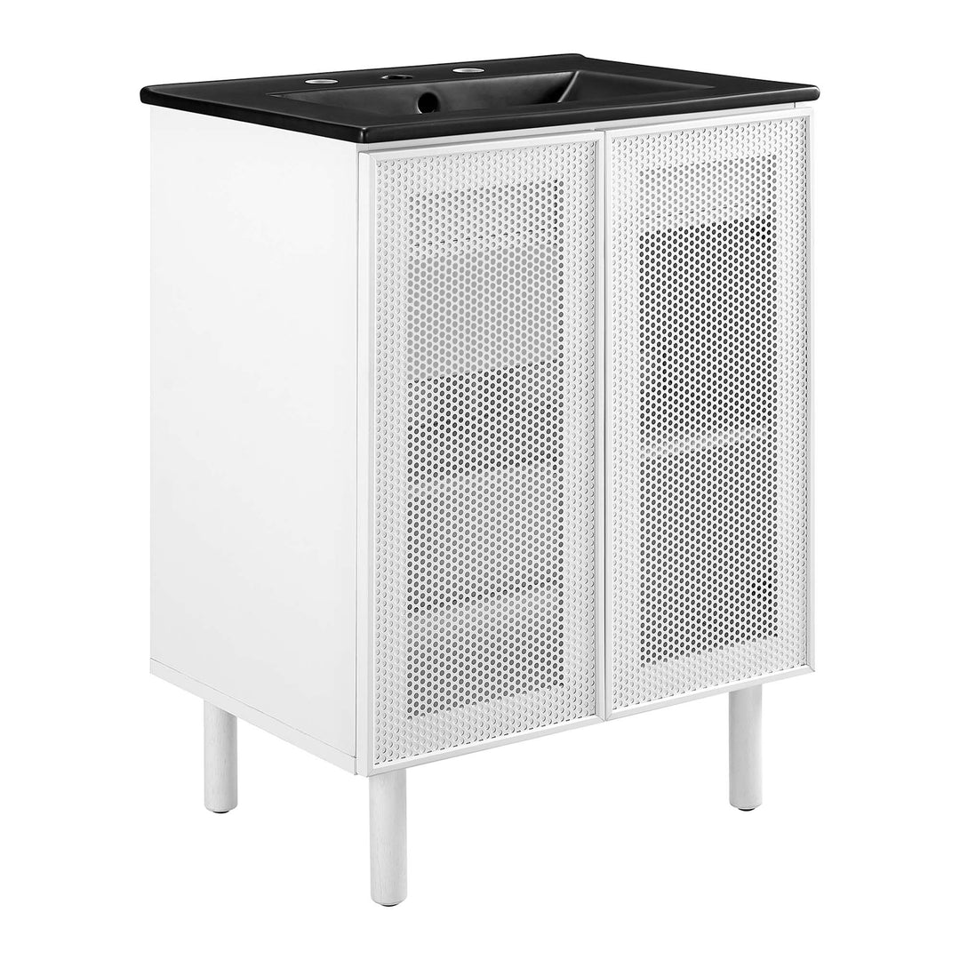 Chloe 24" Perforated Metal Bathroom Console