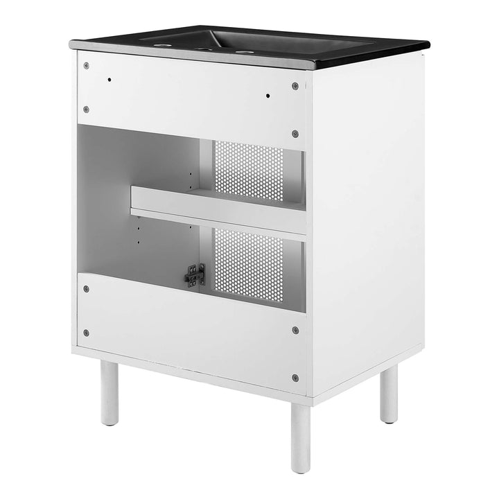 Chloe 24" Perforated Metal Bathroom Console