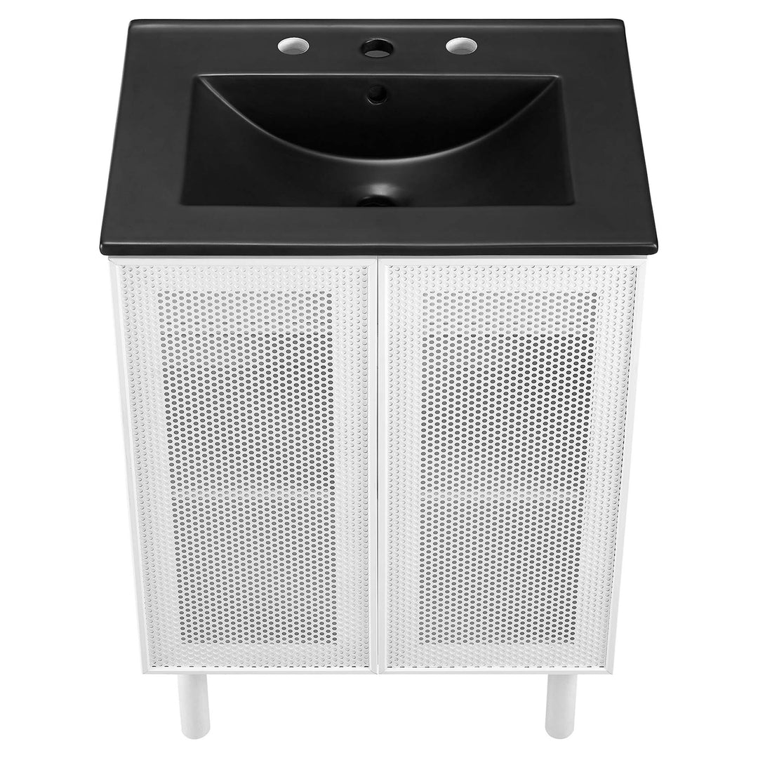 Chloe 24" Perforated Metal Bathroom Console