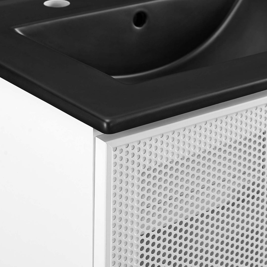 Chloe 24" Perforated Metal Bathroom Console