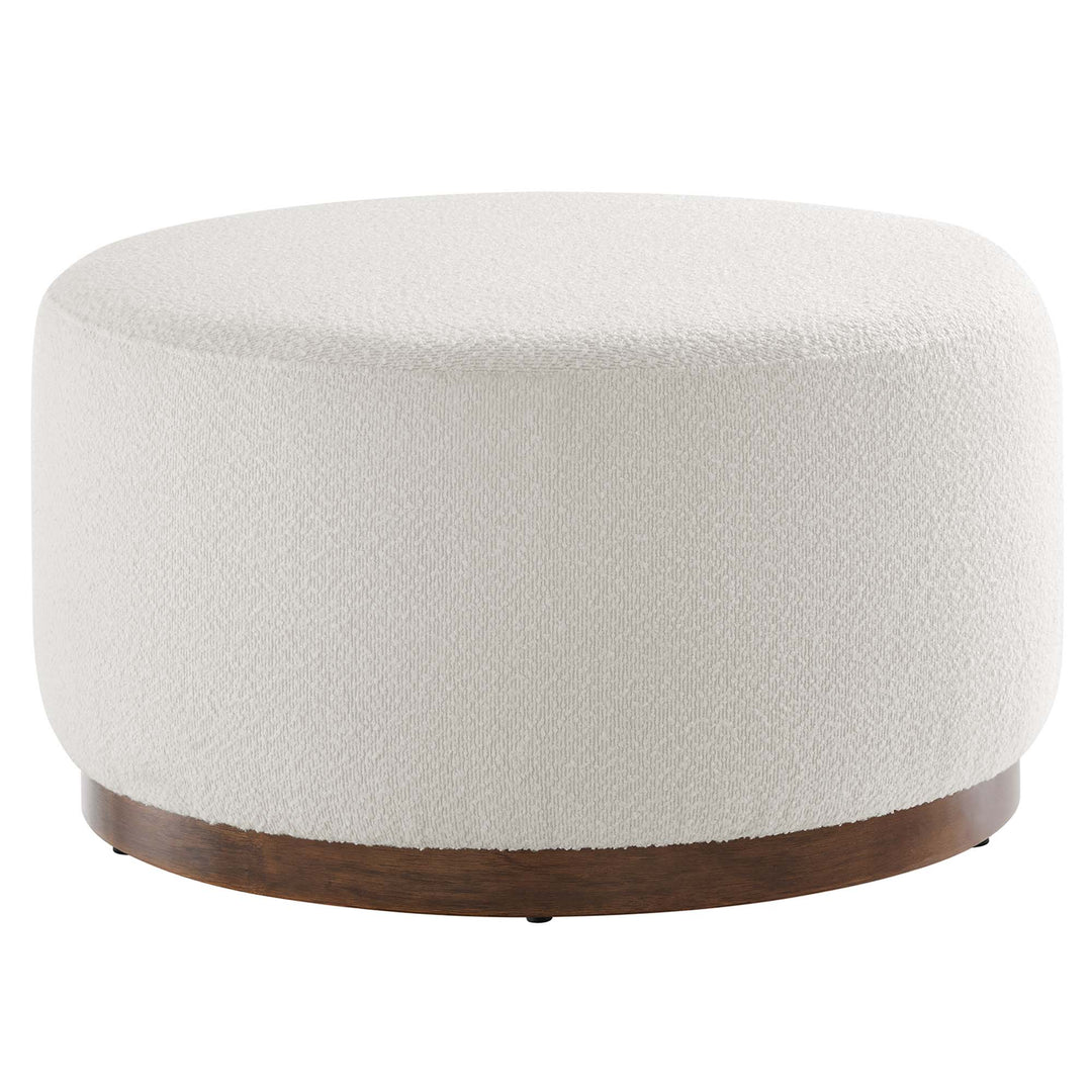 Tilden Luxe 29" Round Boucle Upholstered Ottoman