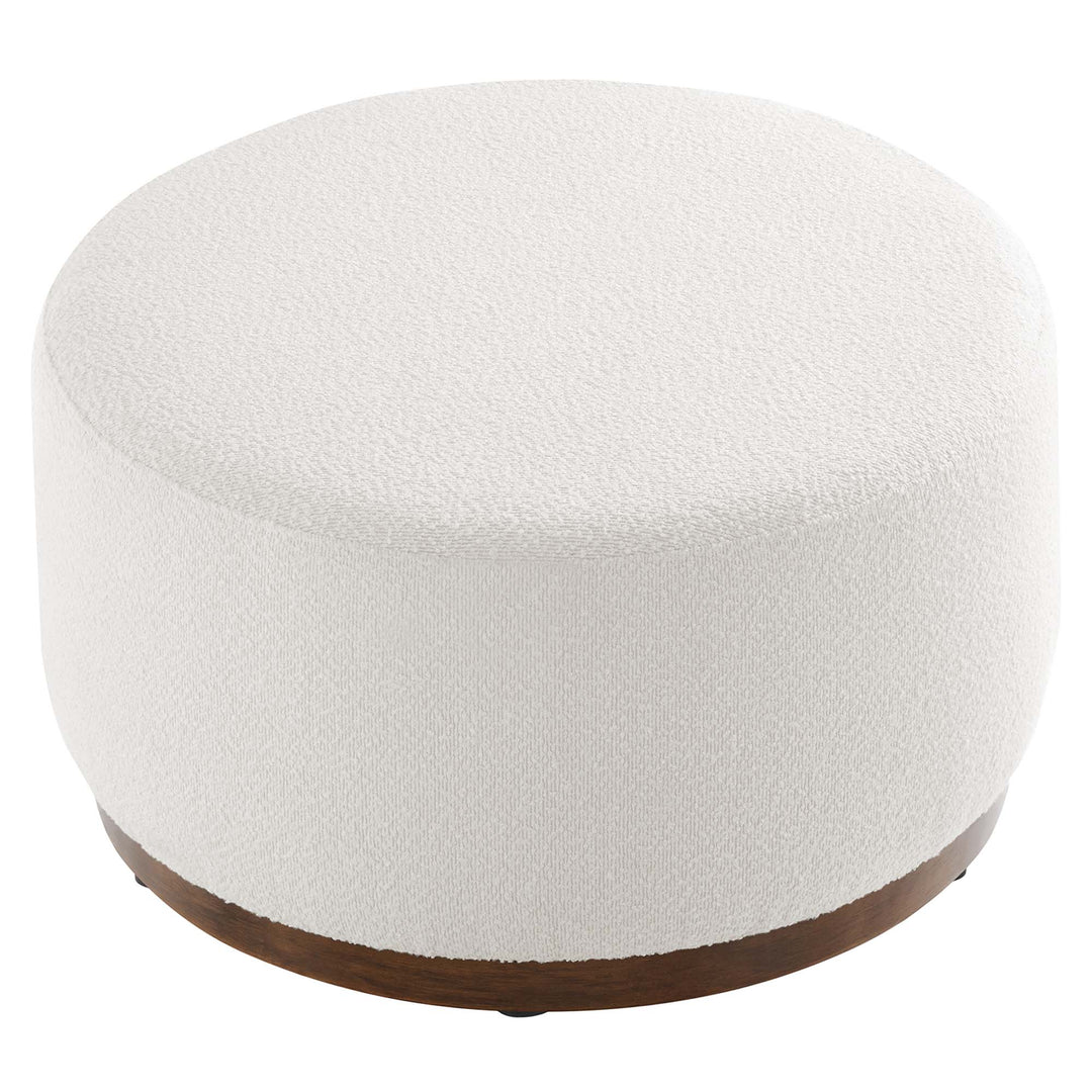 Tilden Luxe 29" Round Boucle Upholstered Ottoman