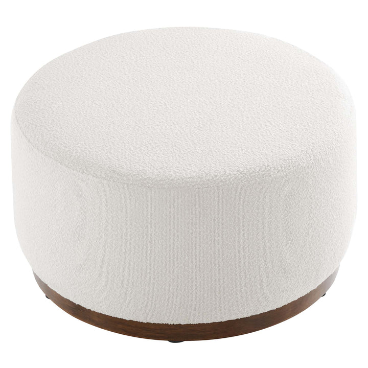 Tilden Luxe 29" Round Boucle Upholstered Ottoman