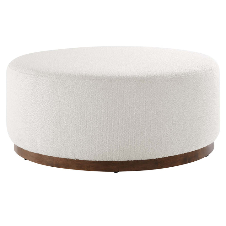 Tilden Luxe 38" Round Boucle Upholstered Ottoman