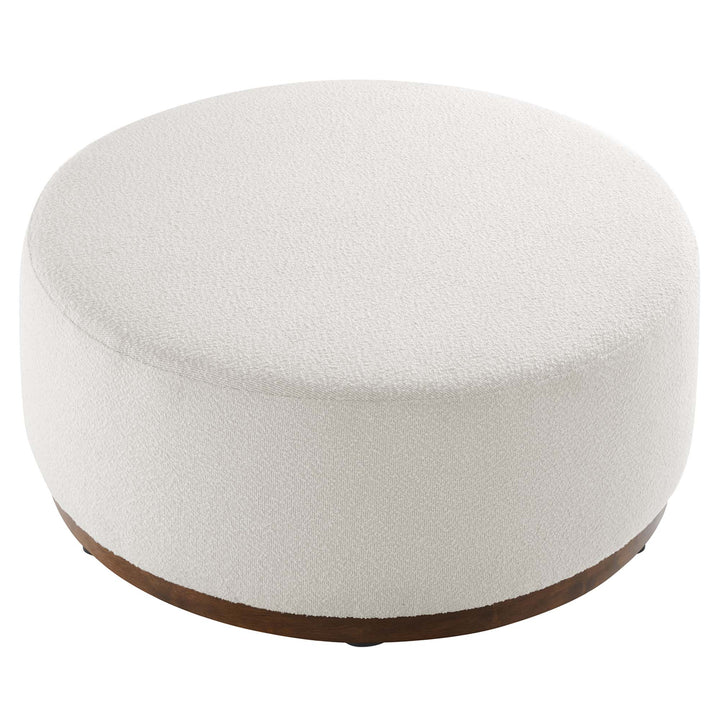 Tilden Luxe 38" Round Boucle Upholstered Ottoman