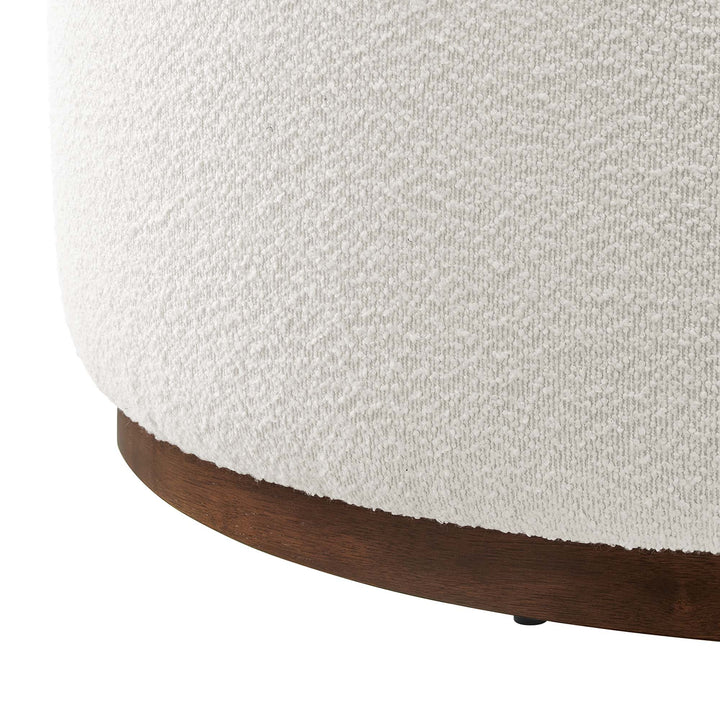 Tilden Luxe 38" Round Boucle Upholstered Ottoman