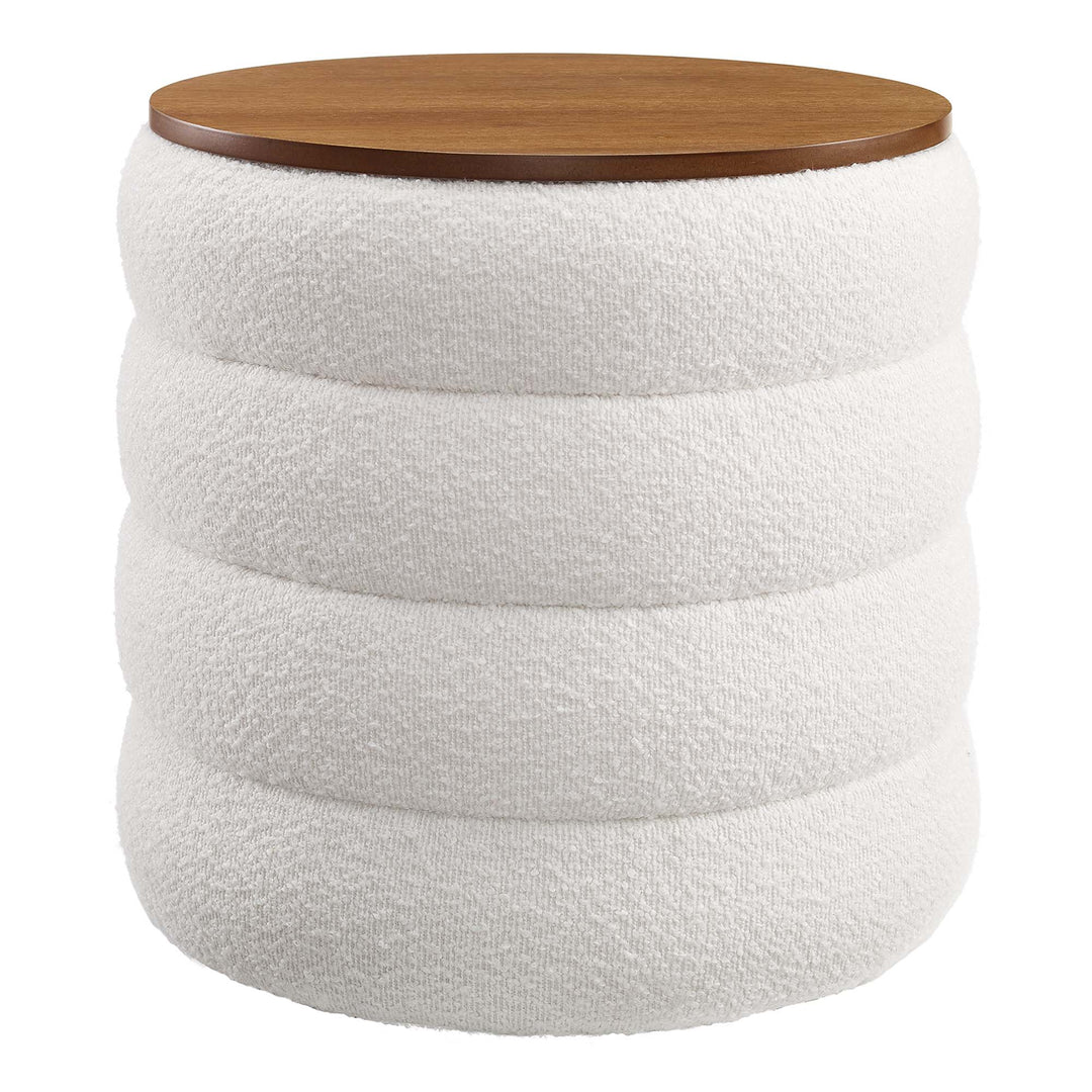 Mezzo Round Retro Fabric Footstool Ottoman