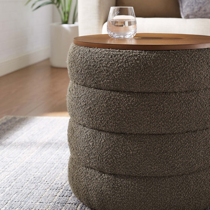 Mezzo Round Retro Fabric Footstool Ottoman