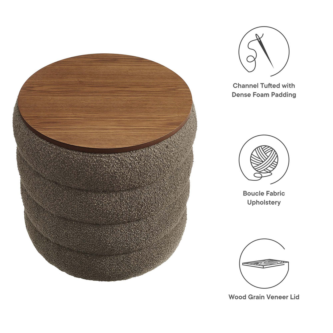 Mezzo Round Retro Fabric Footstool Ottoman