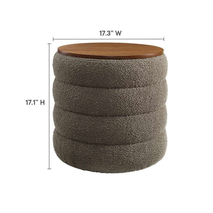 Mezzo Round Retro Fabric Footstool Ottoman